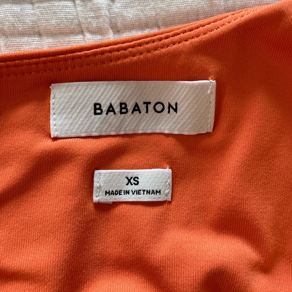 Aritzia Babaton Contour One Shoulder Bodysuit Orange Size XS - Picture 5 of 6